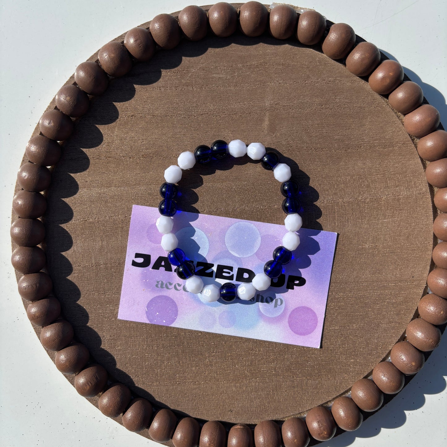 blue & white kids bracelet