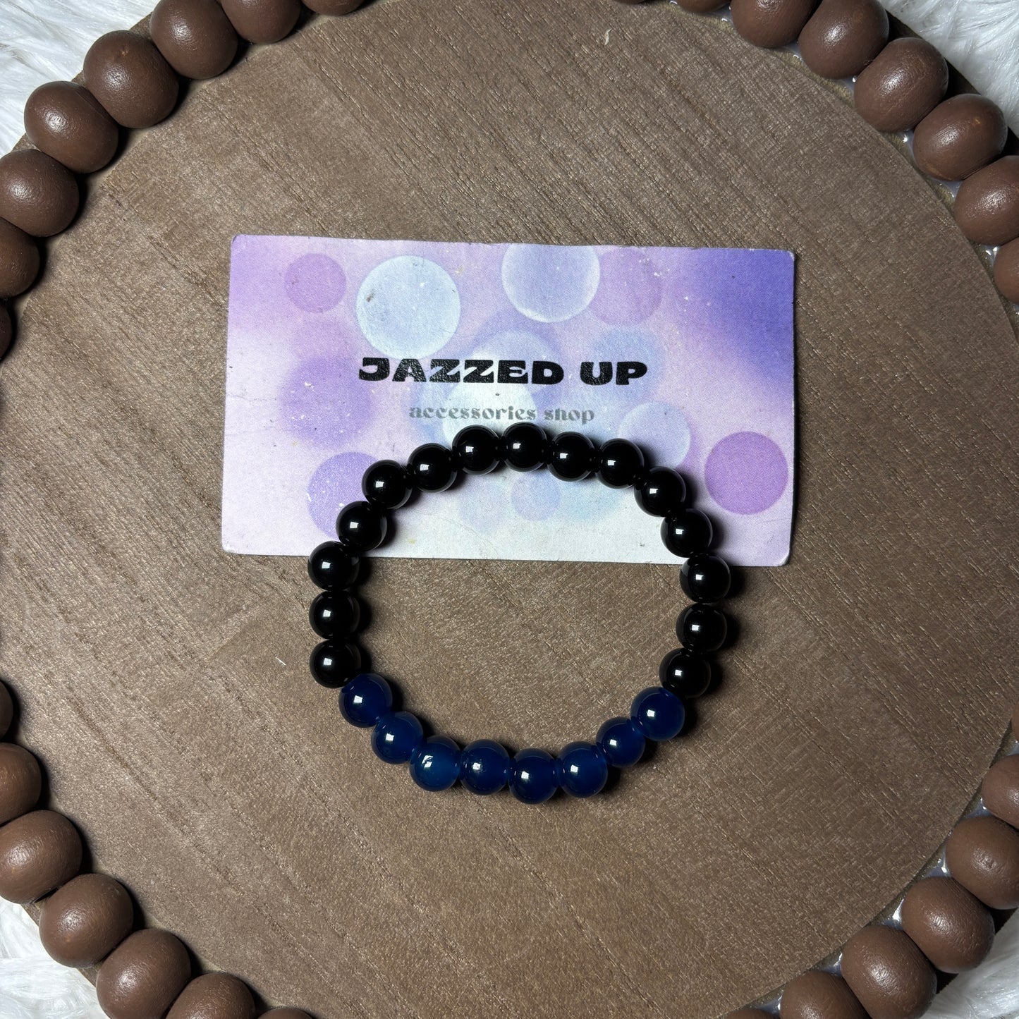Kids black and blue bracelet