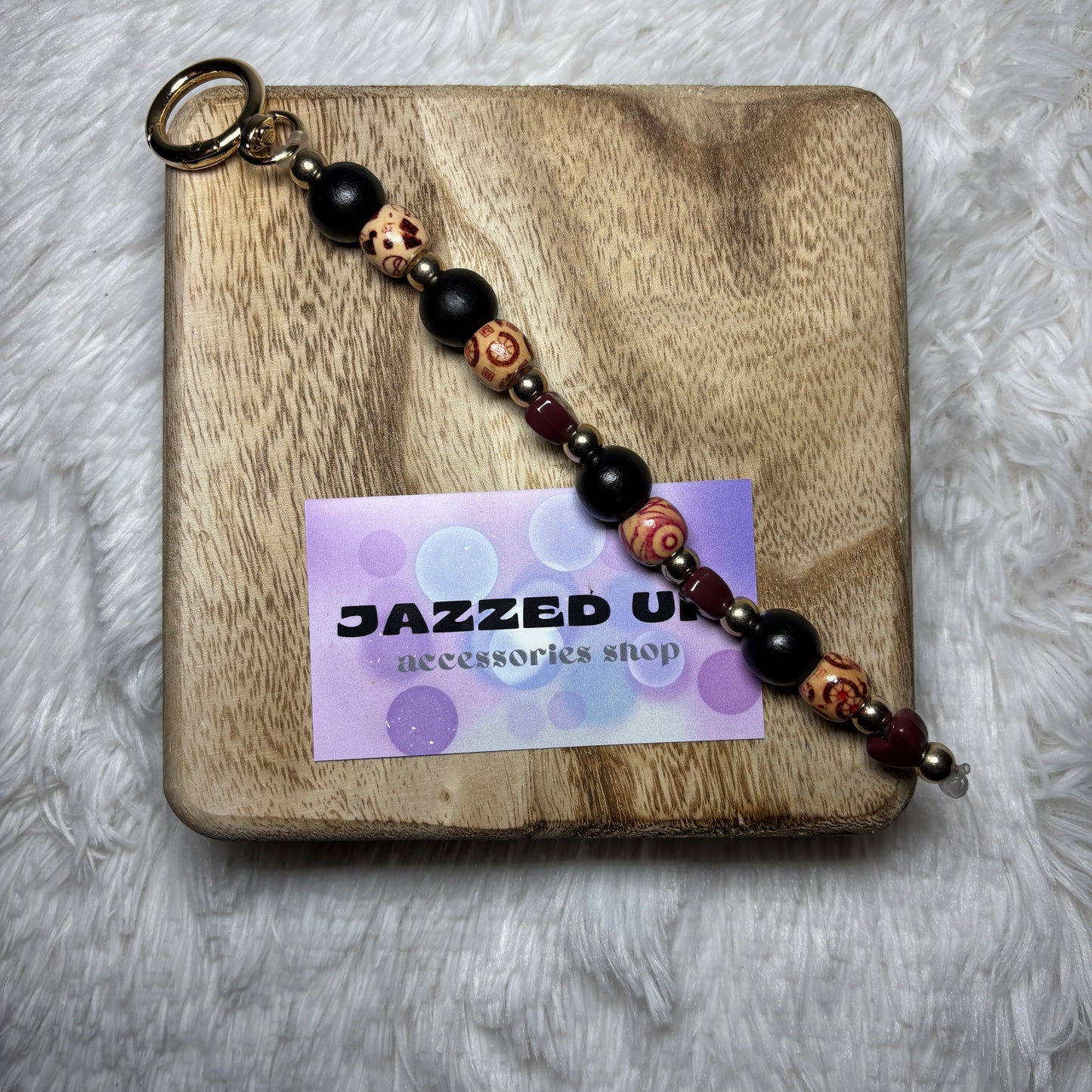 brown heart purse charm