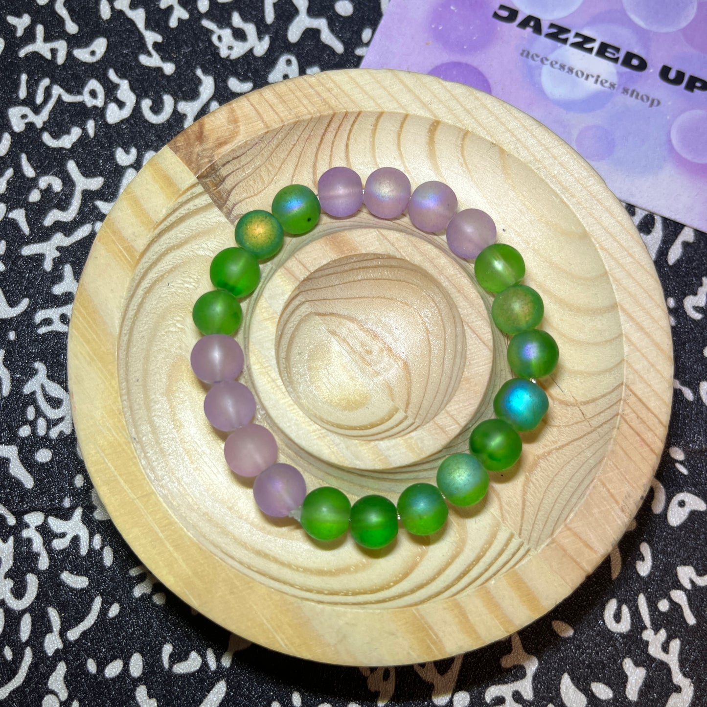 kid’s purple & green bracelet