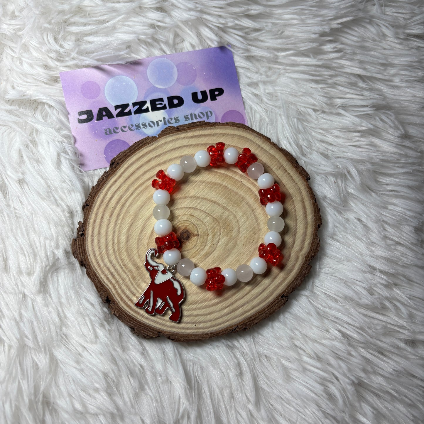 Elephant charm delta bracelet