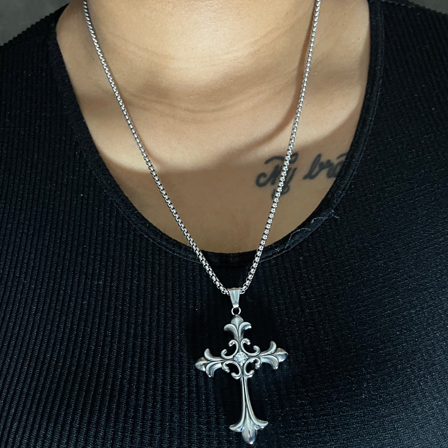 dazzled cross necklace