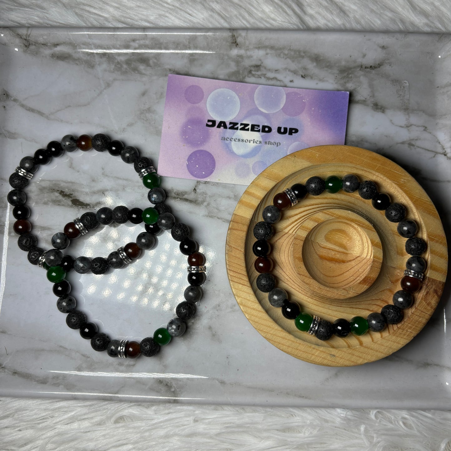 Men’s multi beaded bracelet