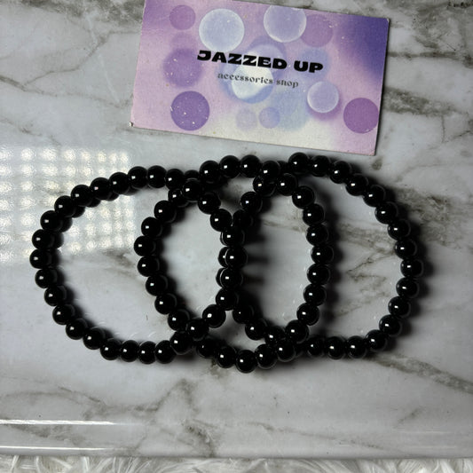 Men’s plain black bracelet