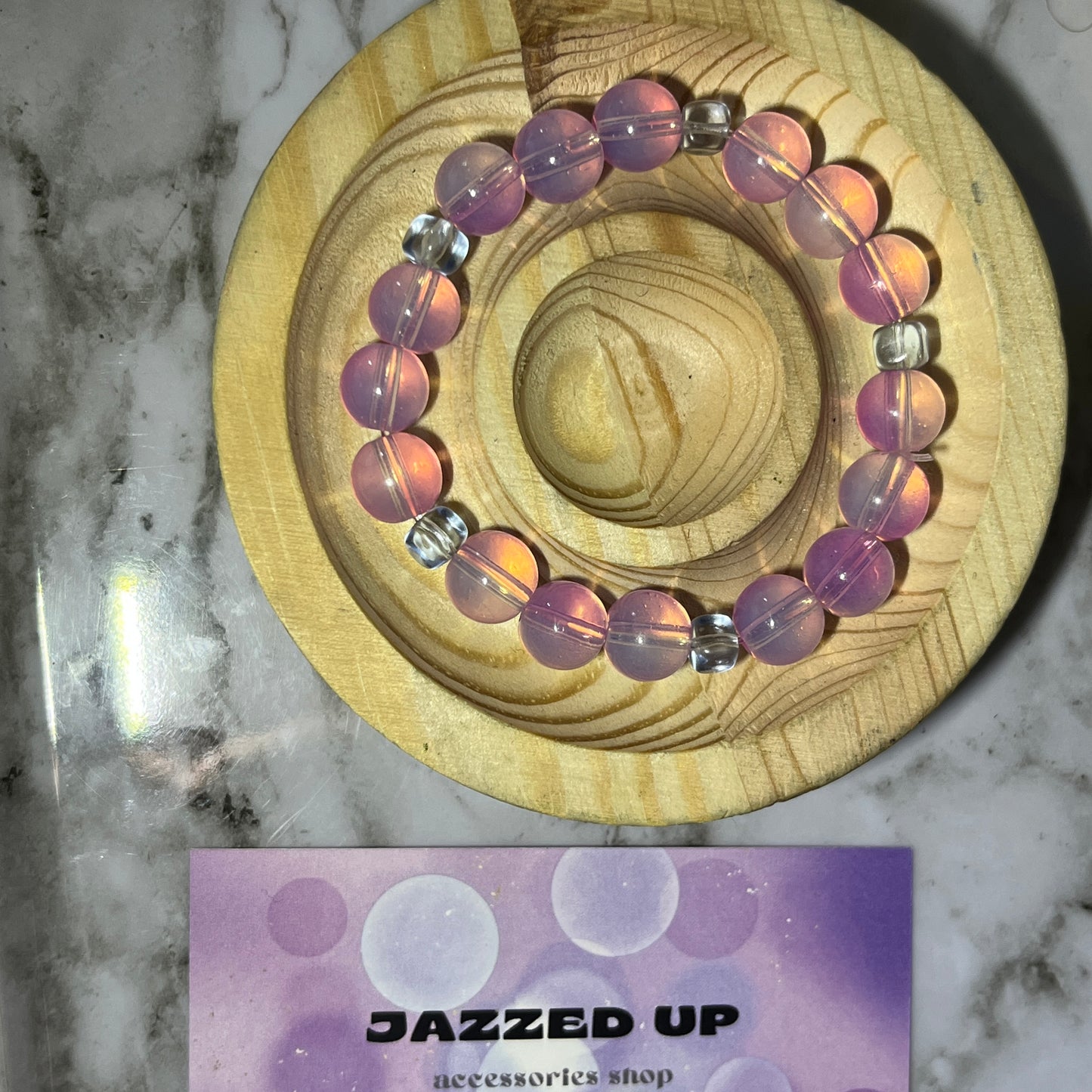 purple iridescent bracelet