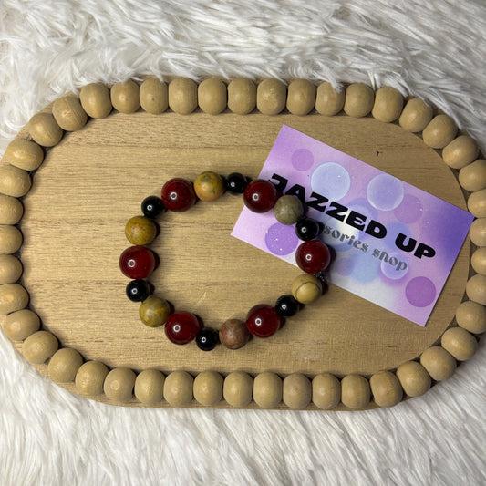 matte wood•red jasper