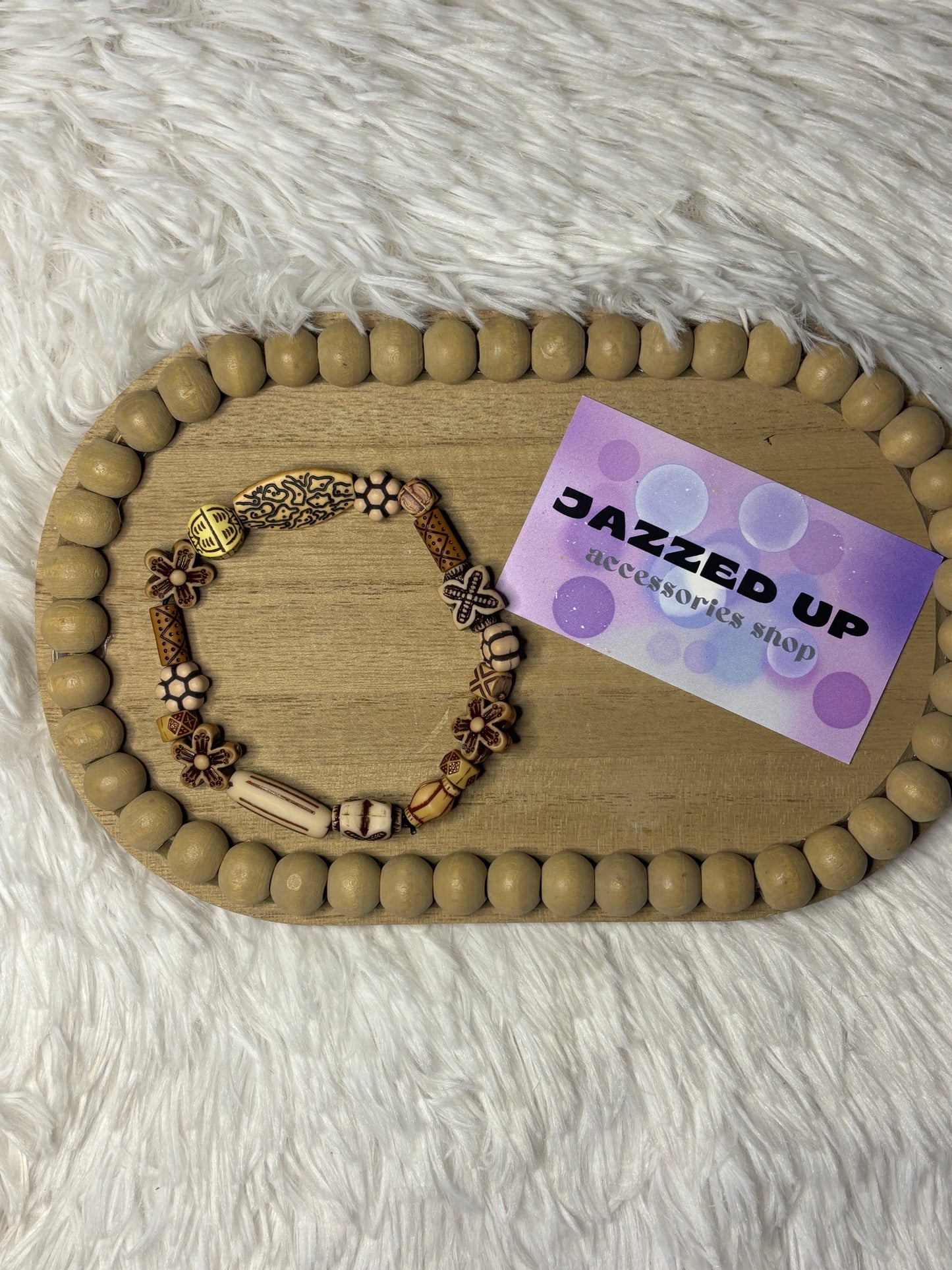 wooden anklet