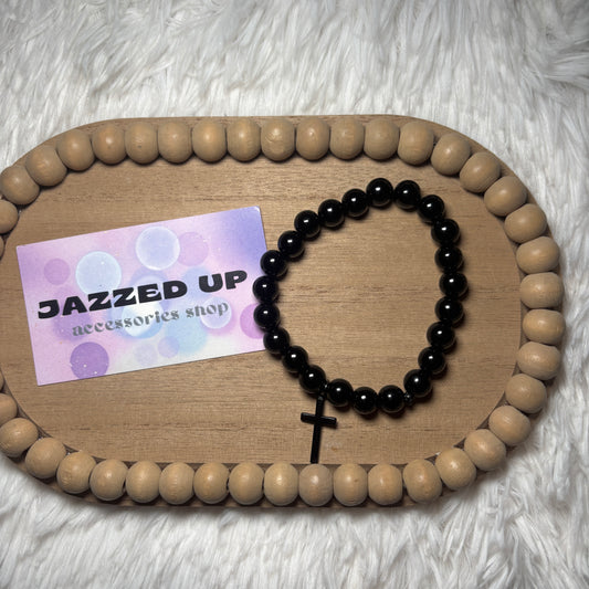 black cross bracelet (men’s)