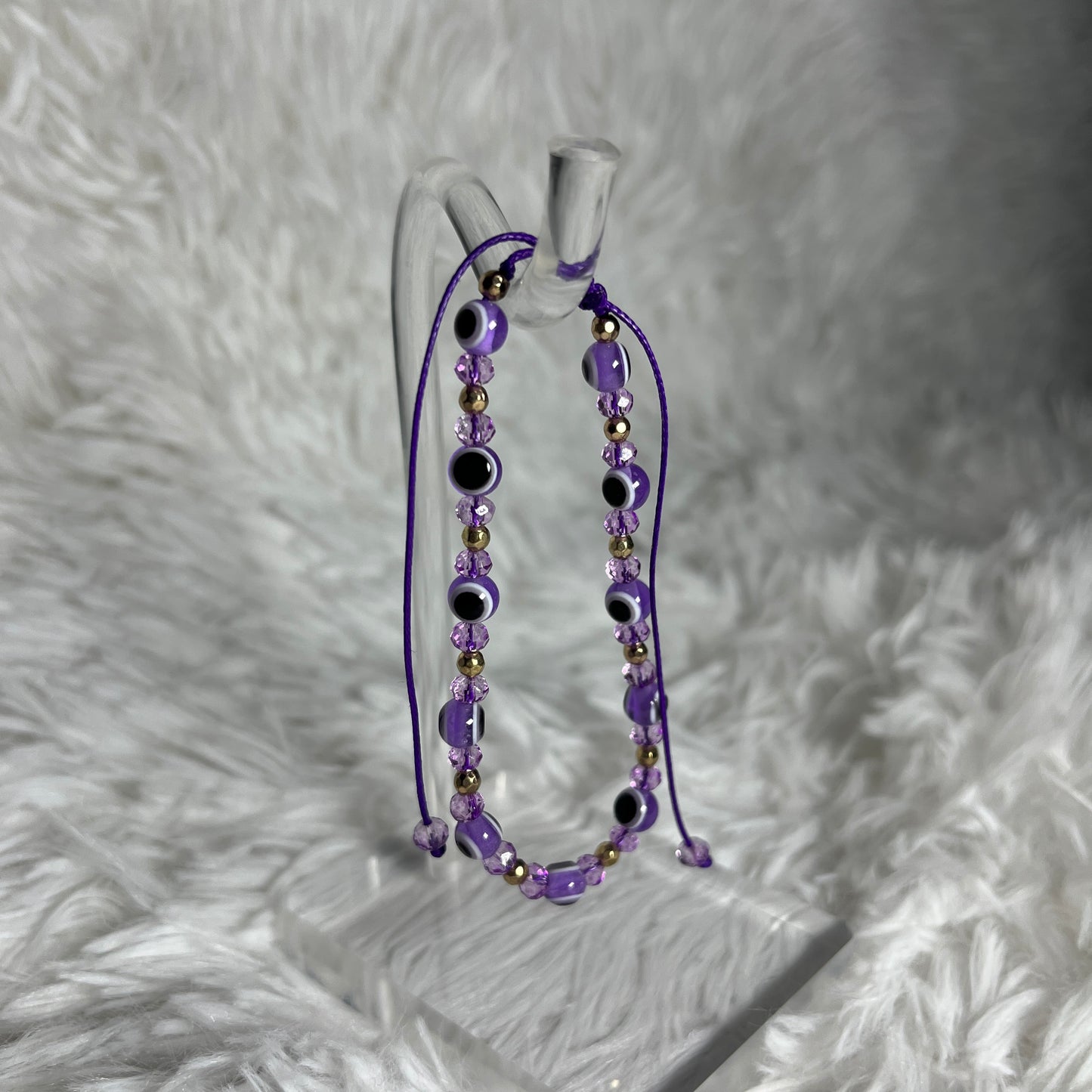 Purple adjustable evil eye