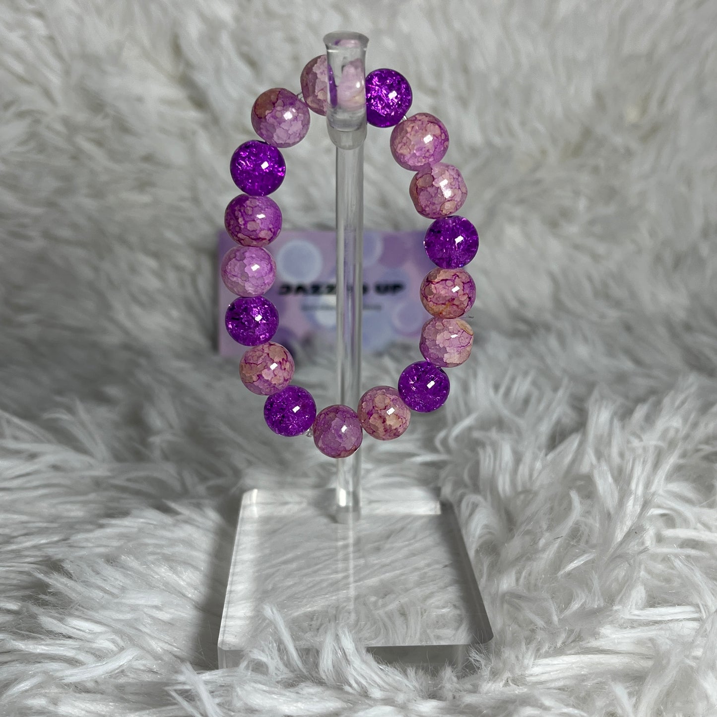 Kids purple beaded bracelet