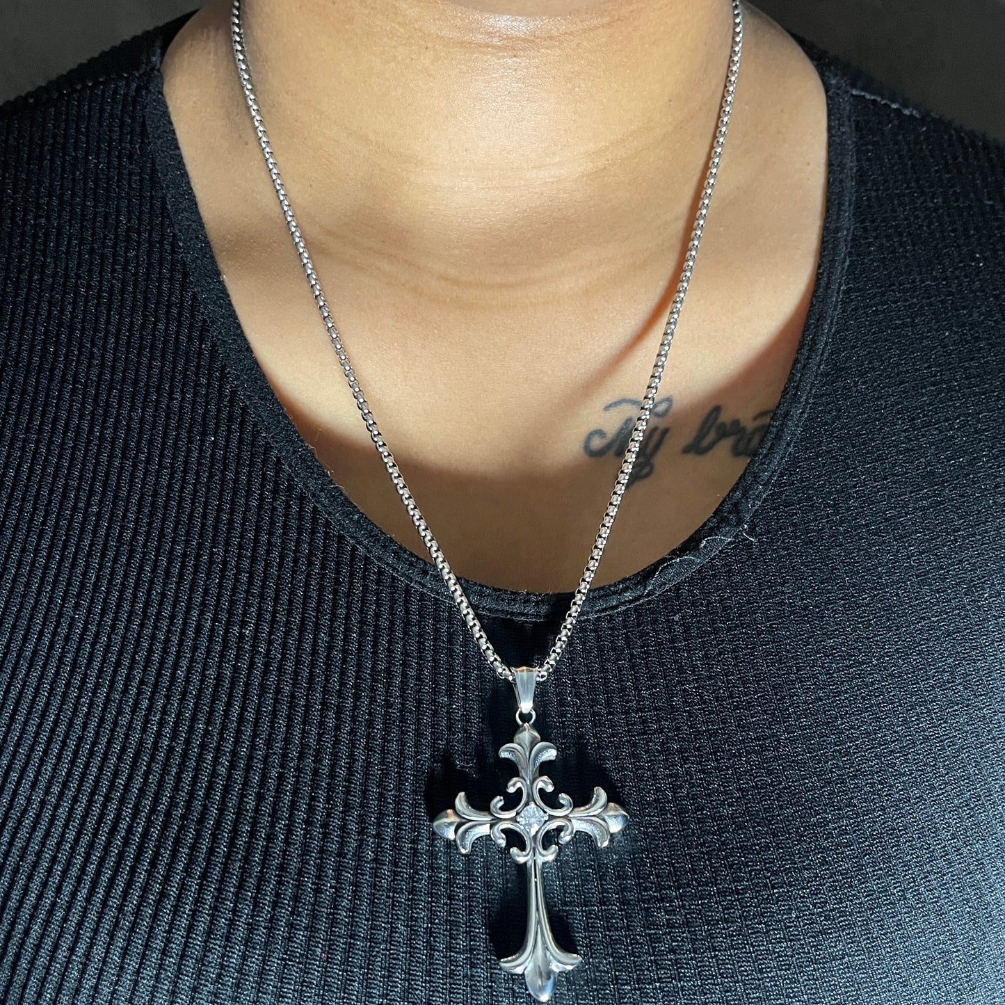 dazzled cross necklace