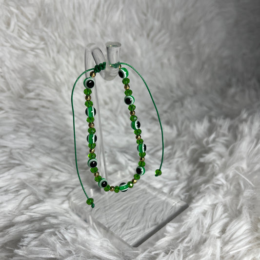 Green adjustable evil eye