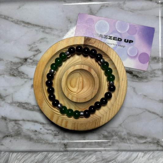 Men’s black & green bracelet