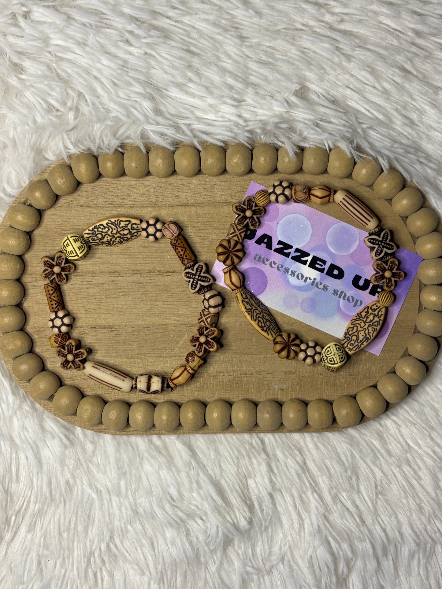 wooden anklet