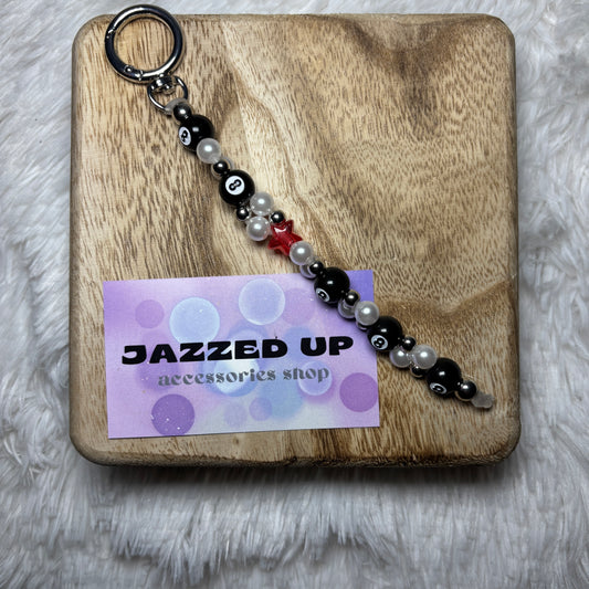 8ball purse charm